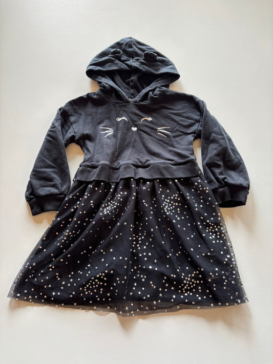 Black & Tulle Sparkly Cat Dress
