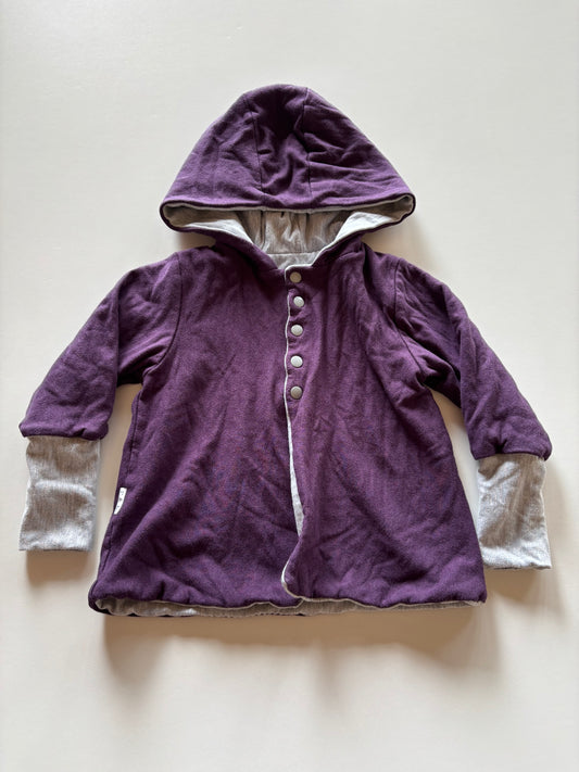 Reversible Eggplant & Grey Grow with Me Hoodie