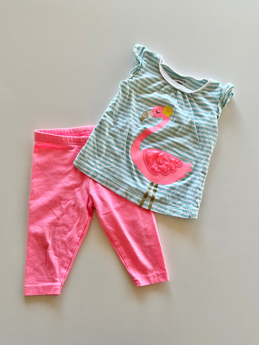 2pc Flamingo Outfit