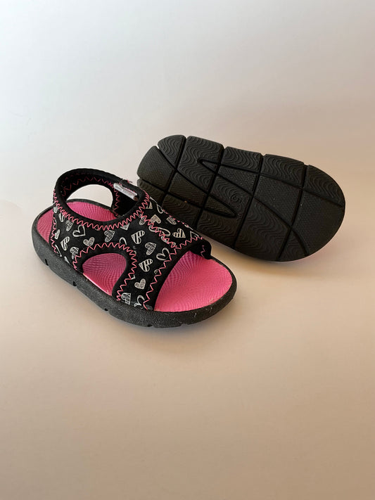 Black & Pink Sandals