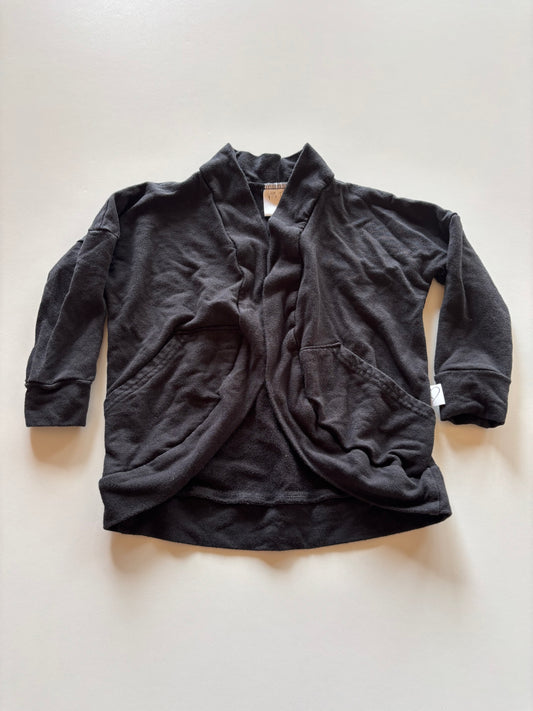 Black Open Front Cardigan