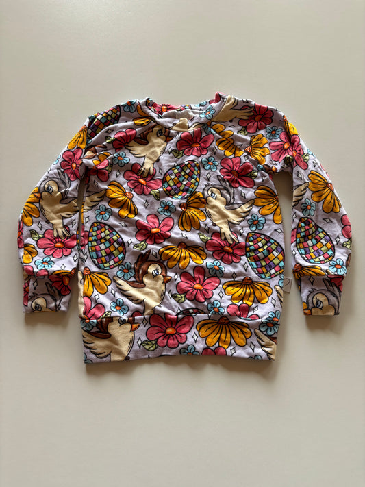 Purple Flower Bird Disco Ball Shirt