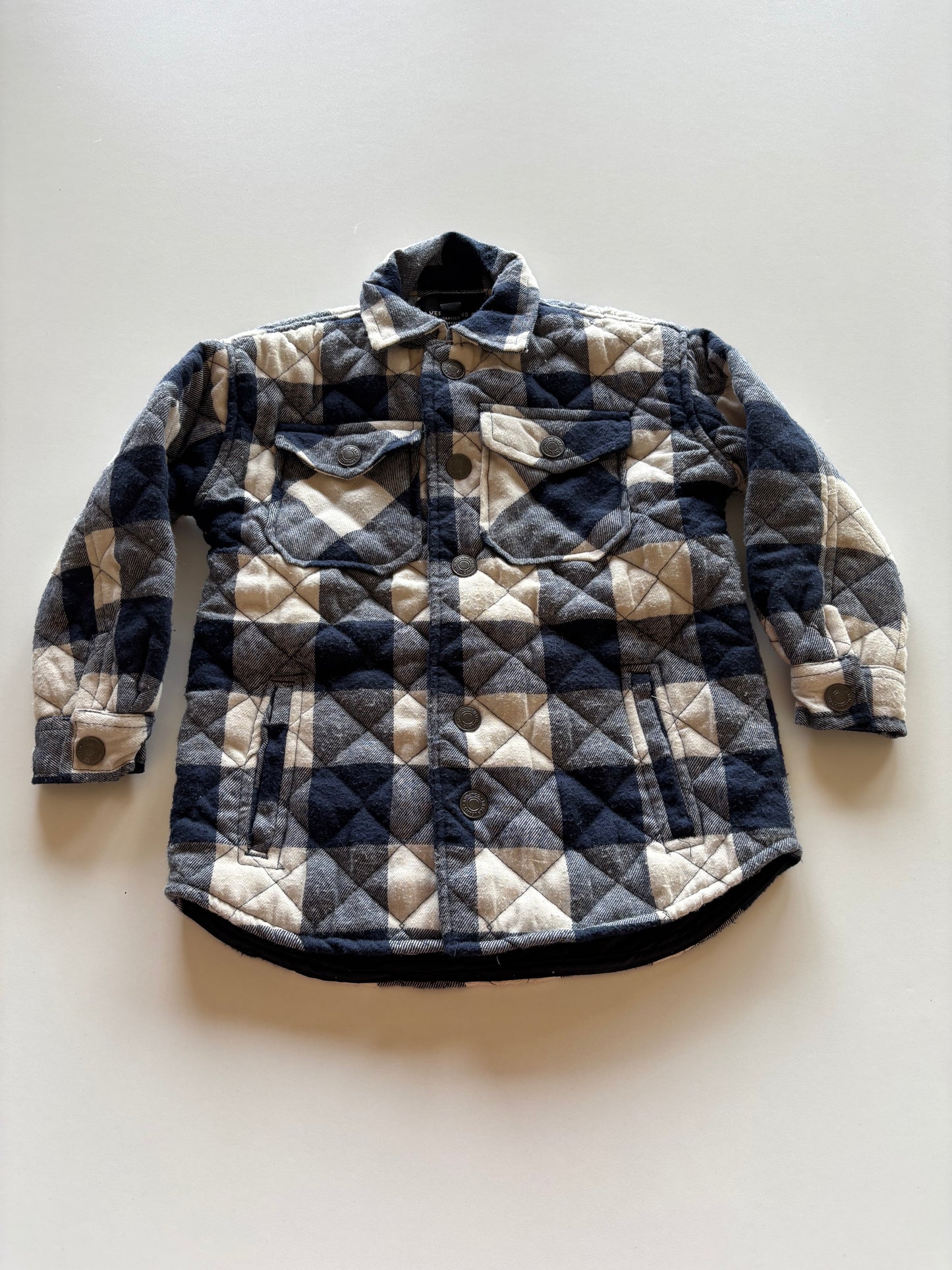 Navy & Cream Plaid Shacket