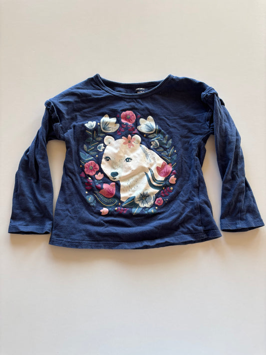 Navy Floral Polar Bear Shirt
