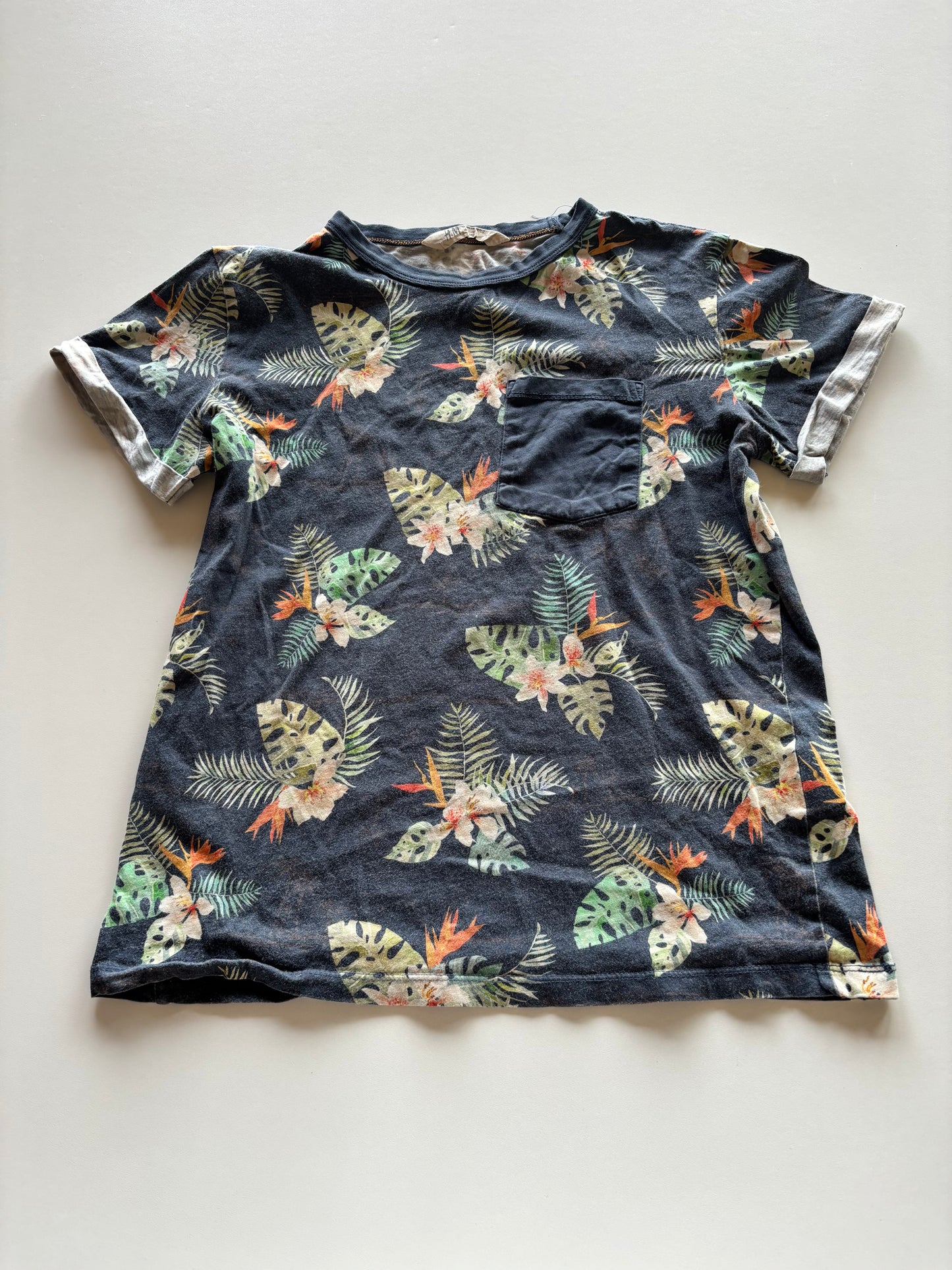 Cuffed Hawaiian Tee