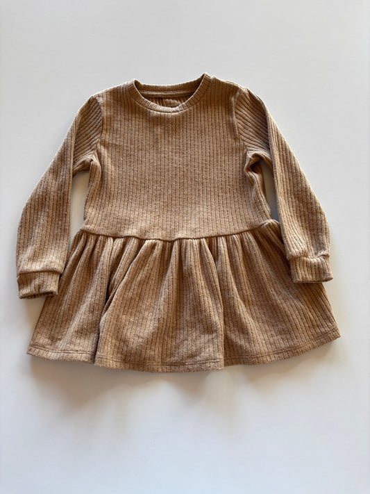 Brown Ribbed Tunic/Dress