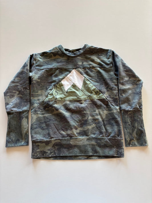 Green Camo Grow With Me Mountain Shirt