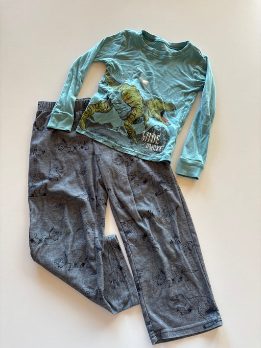 2pc T-Rex Wide Awake Pajamas