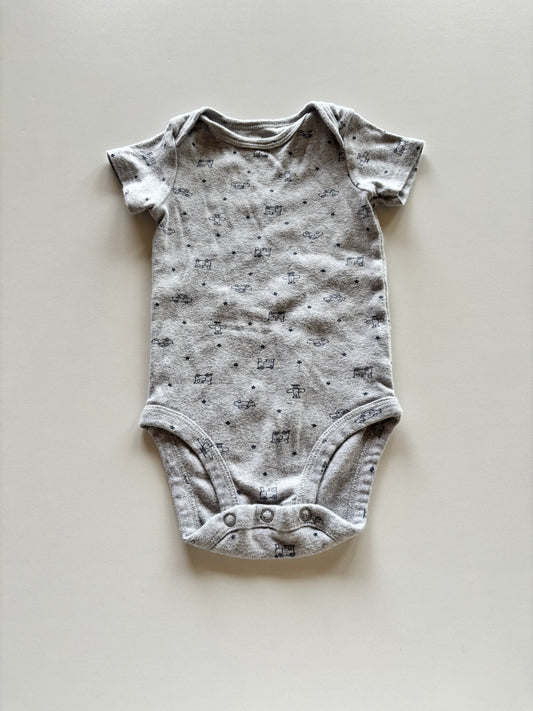 Grey Trains & Planes Onesie
