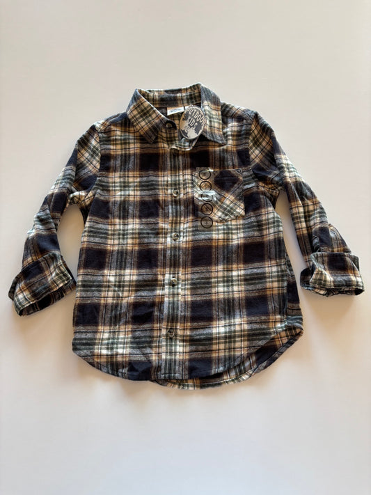 BNWT Navy & Green Plaid Shirt