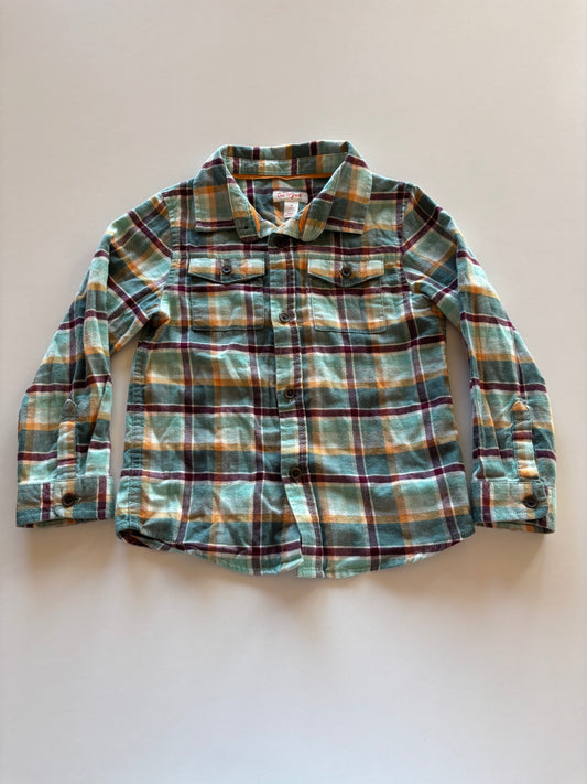 Teal & Burgundy Plaid Shirt