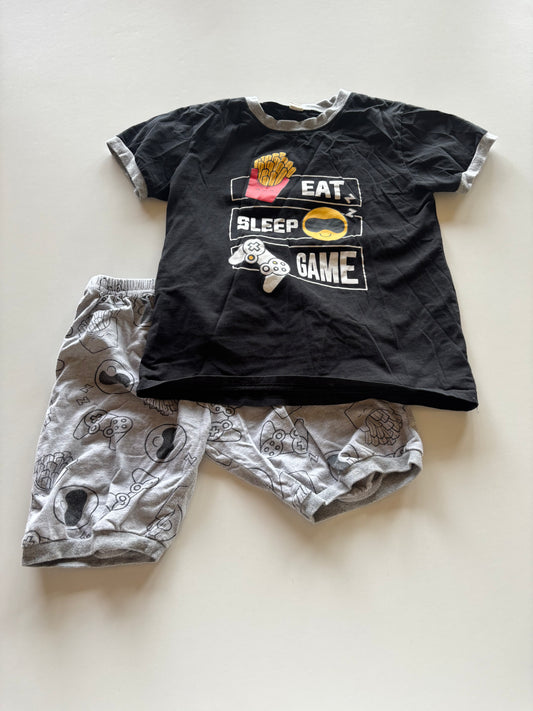 2pc Eat Sleep Game Pajamas