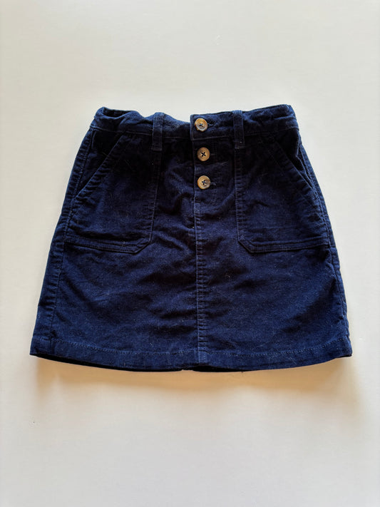 Navy Corduroy Skirt