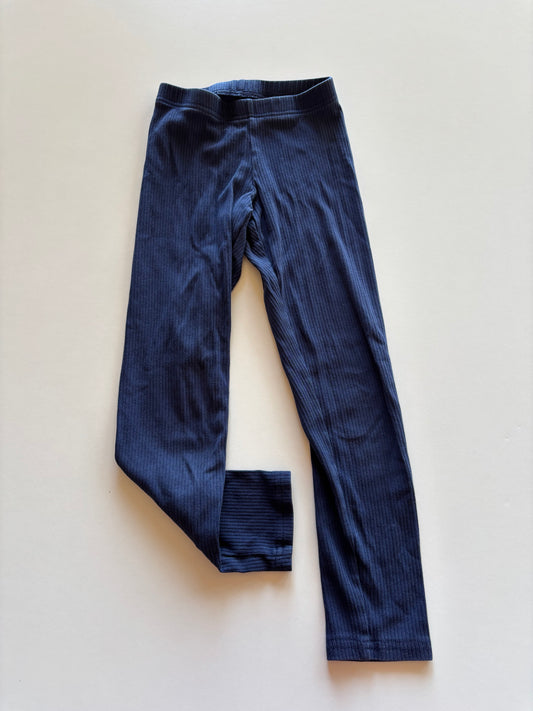 Navy Ribbed Leggings