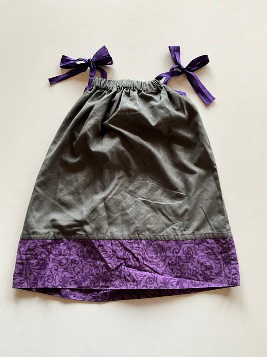 Grey & Purple Pillowcase Dress