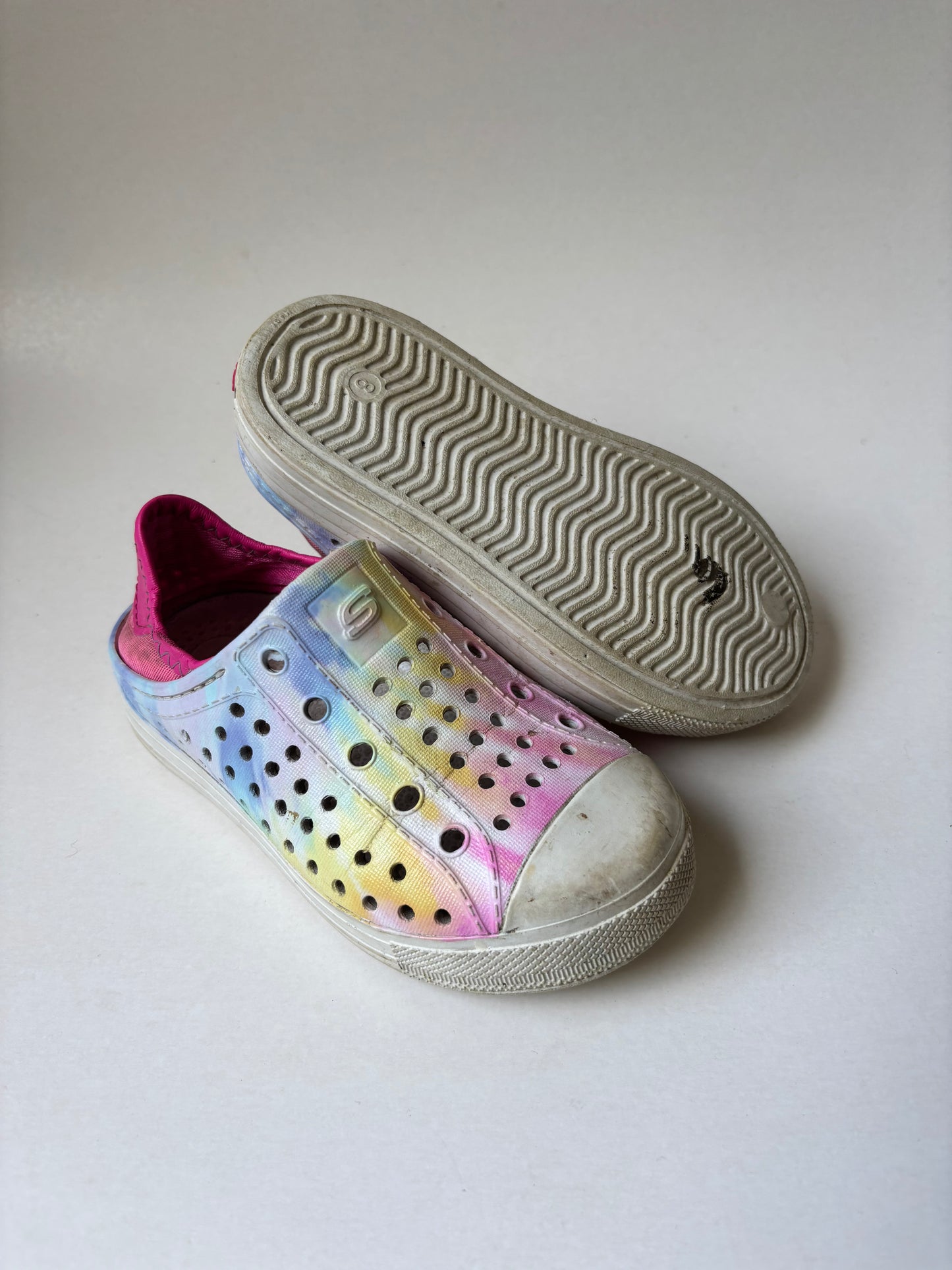 Pastel Tie Dye Slip On Foam Shoes