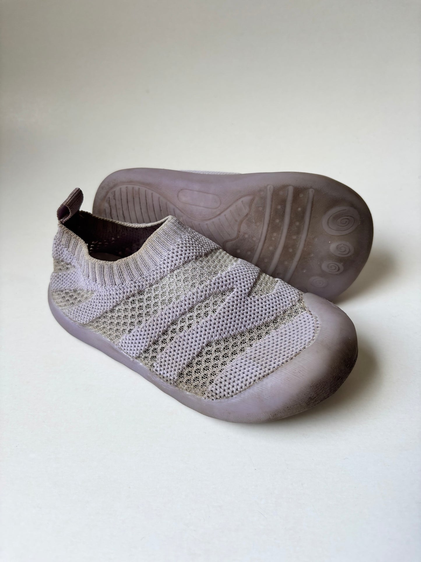 Purple Mesh Slip On Shoes