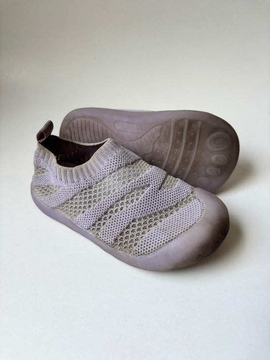 Purple Mesh Slip On Shoes