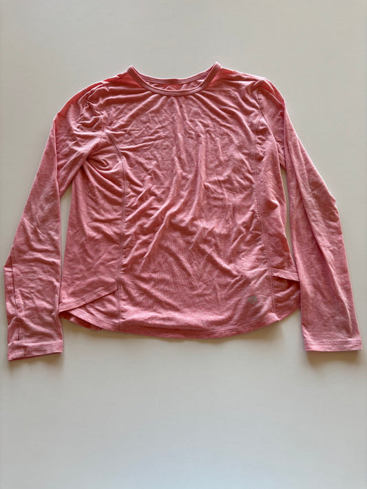 Pink Melange Long Sleeve Top