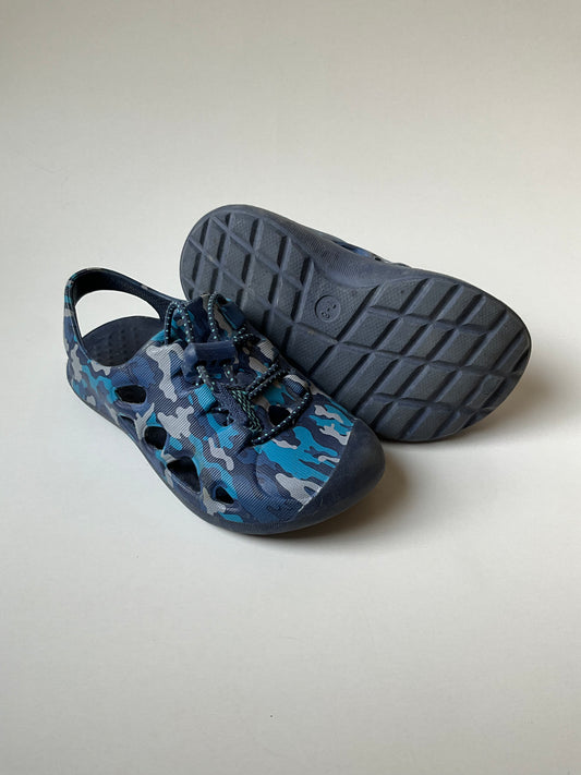 Blue Camo Foam Sandals