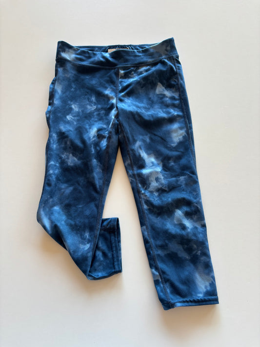 Blue Tie Dye Athletic Capris