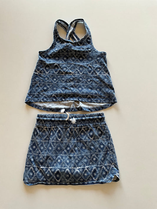 2pc Blue Pattern Outfit