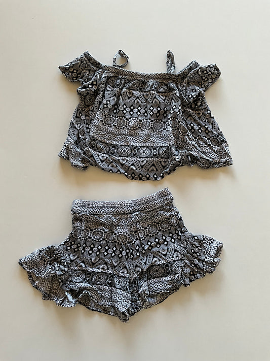 2pc Black & White Summer Set