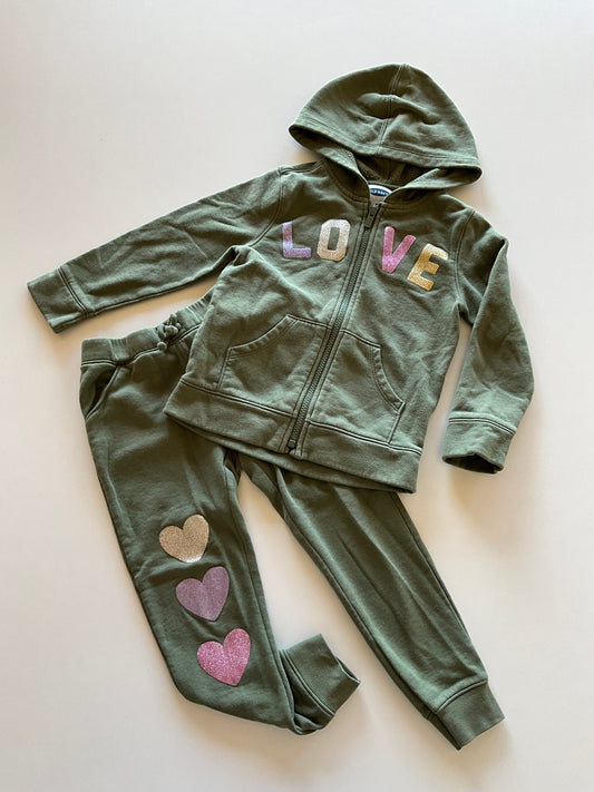 2pc Olive Love Lounge Suit