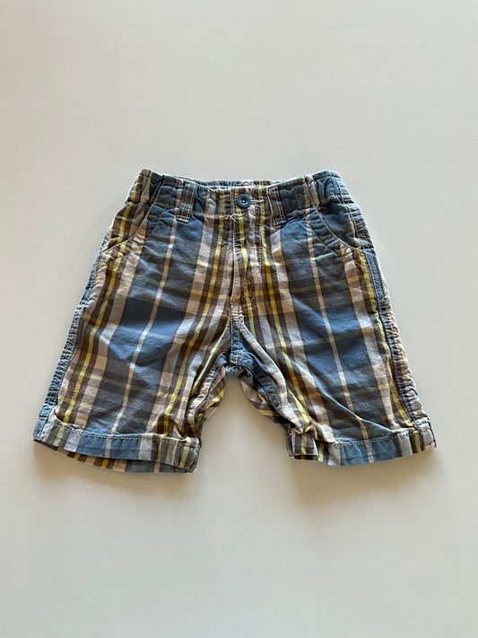 Blue, Brown, & Yellow Plaid Shorts