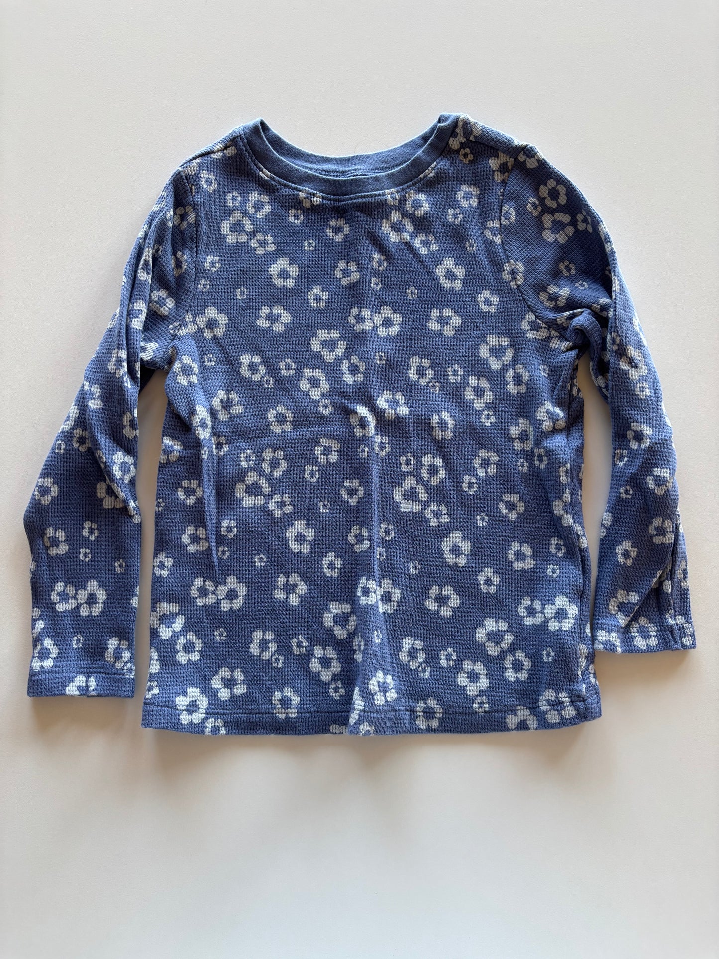 Blue Flower Waffle Shirt