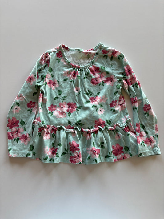 Mint Floral Long Sleeve Shirt