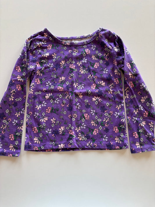Purple Floral Long Sleeve Shirt