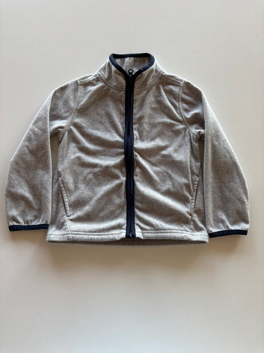 Grey & Navy Fleece Zip Up