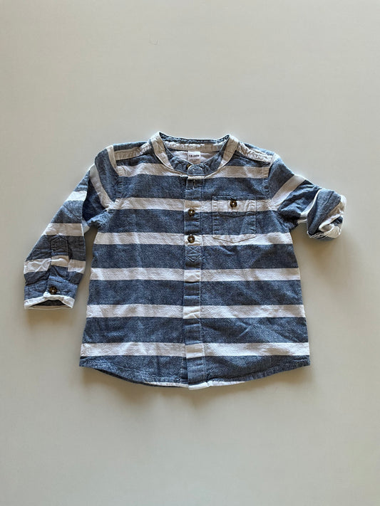 Blue & White Striped Dress Shirt