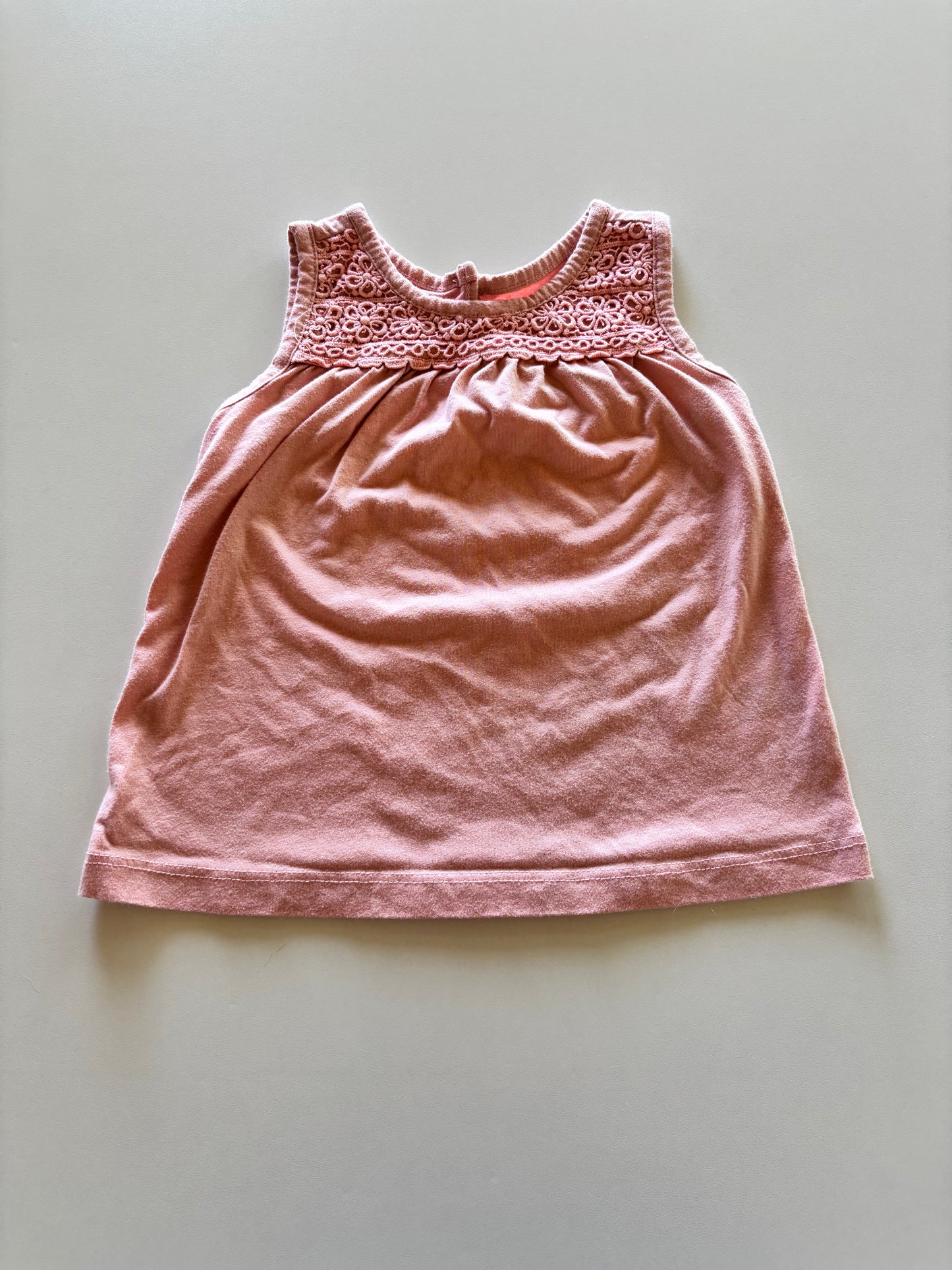 Pink Lace Top Tank