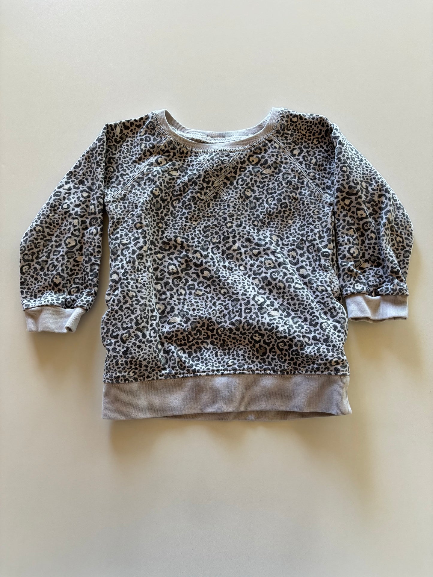 Grey Leopard Crewneck