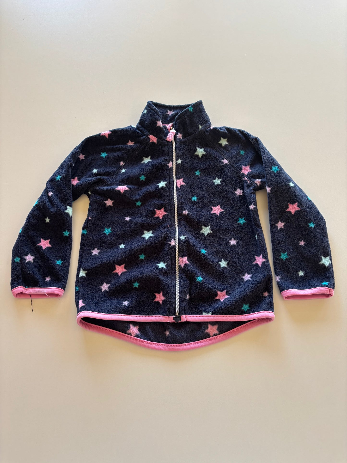 Navy Star Fleece Zip Up