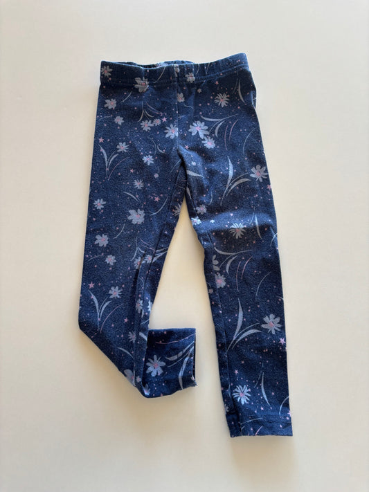 Blue Floral Leggings