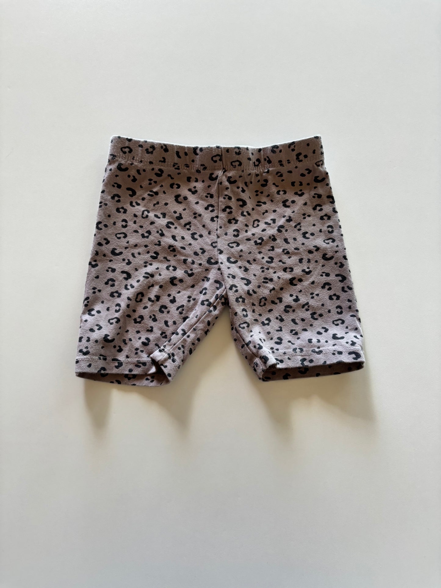 Taupe Leopard Biker Shorts