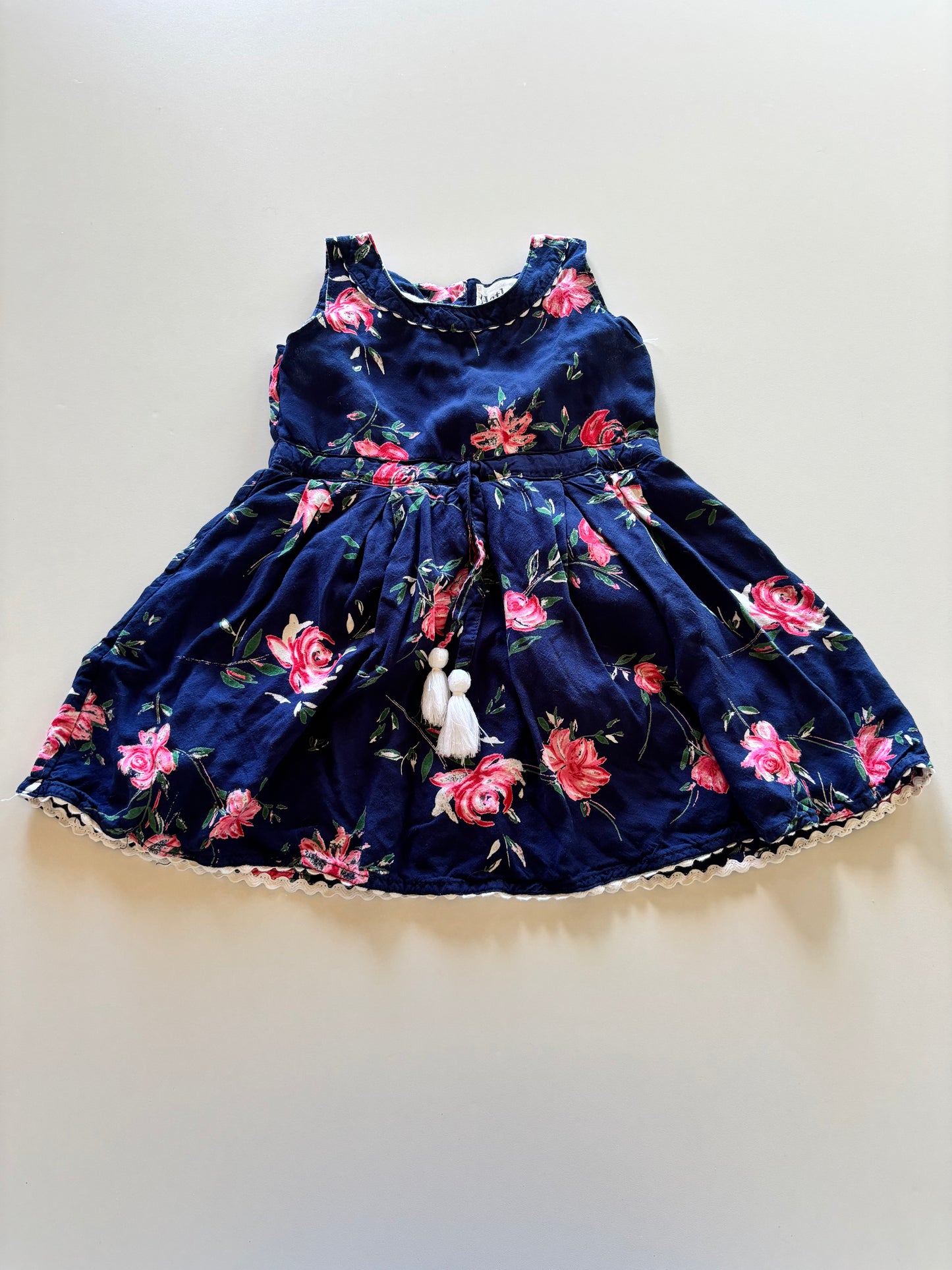 Navy Floral Dress