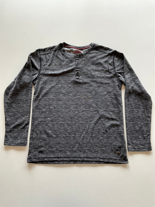 Textured Charcoal Melange Henley