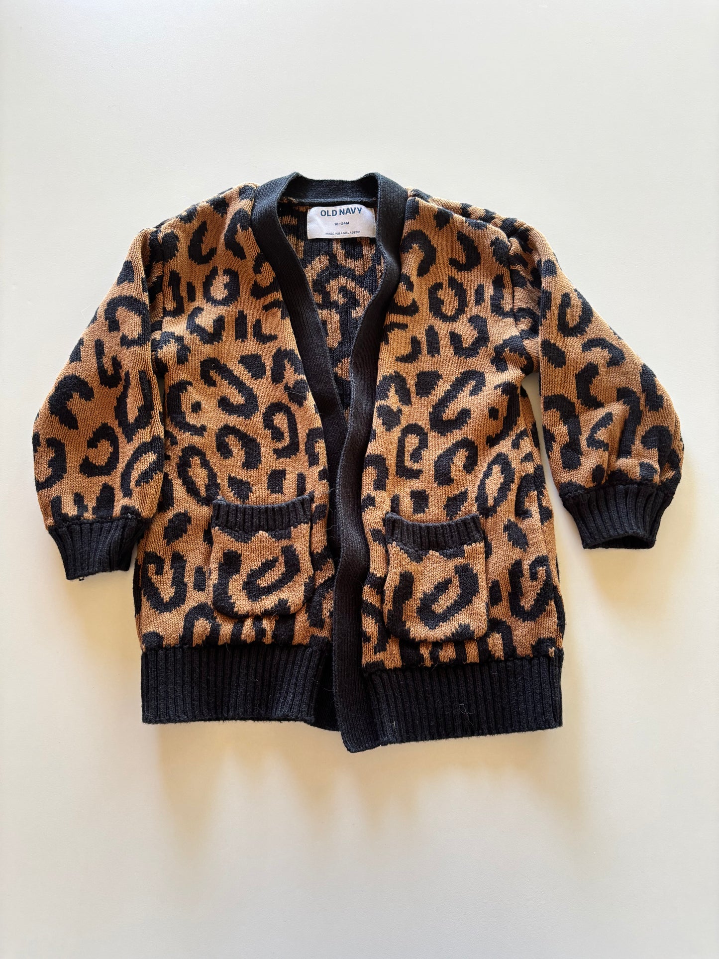 Knit Leopard Print Cardigan