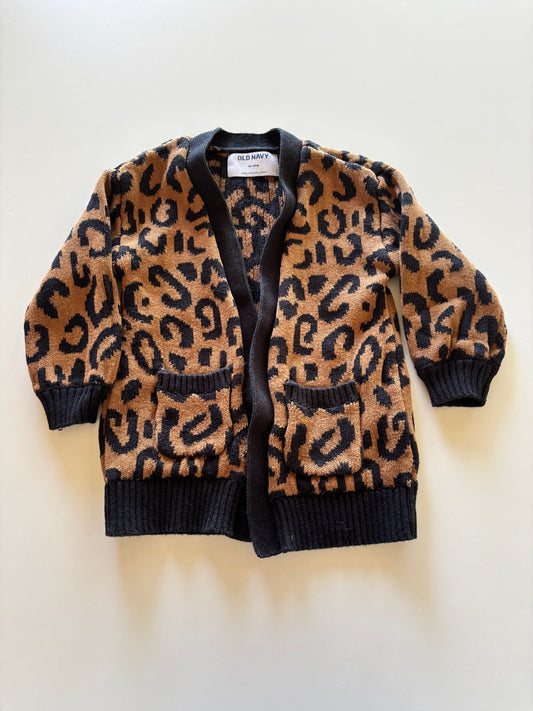 Knit Leopard Print Cardigan