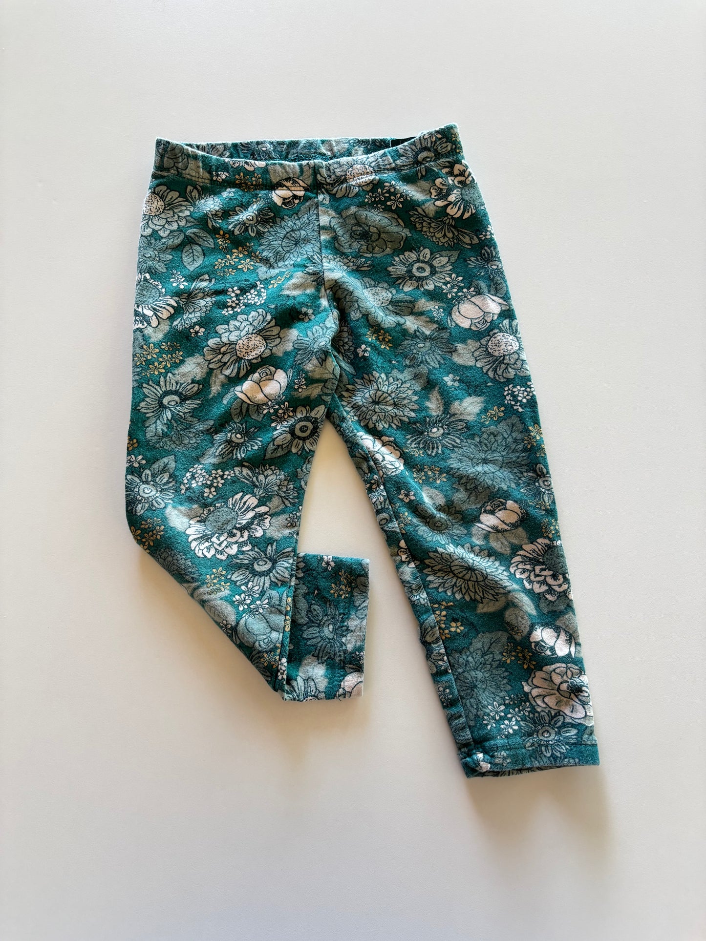 Turquoise Floral Leggings