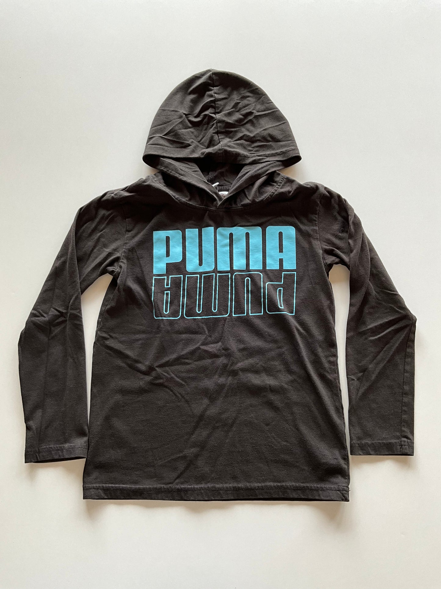 Hooded Black & Blue Puma Shirt