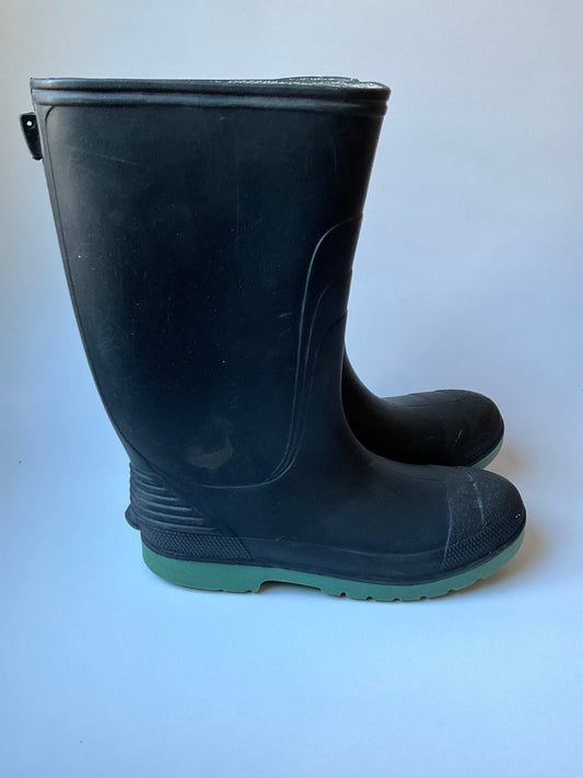 Black & Green Rubber Boots