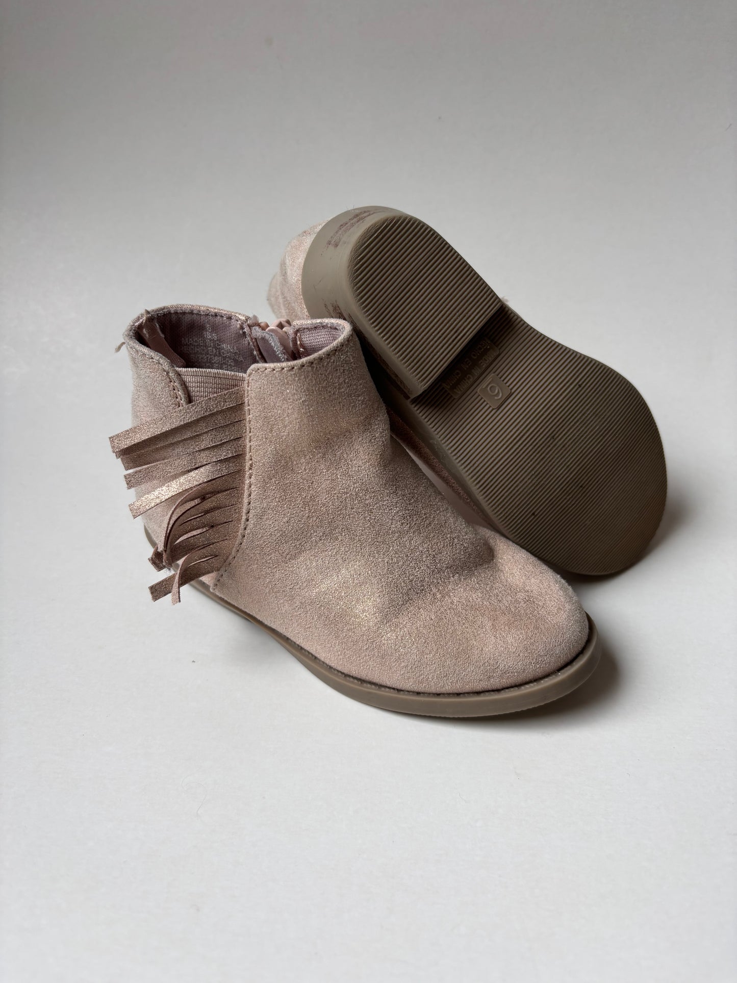 Sparkly Pink Tassel Booties