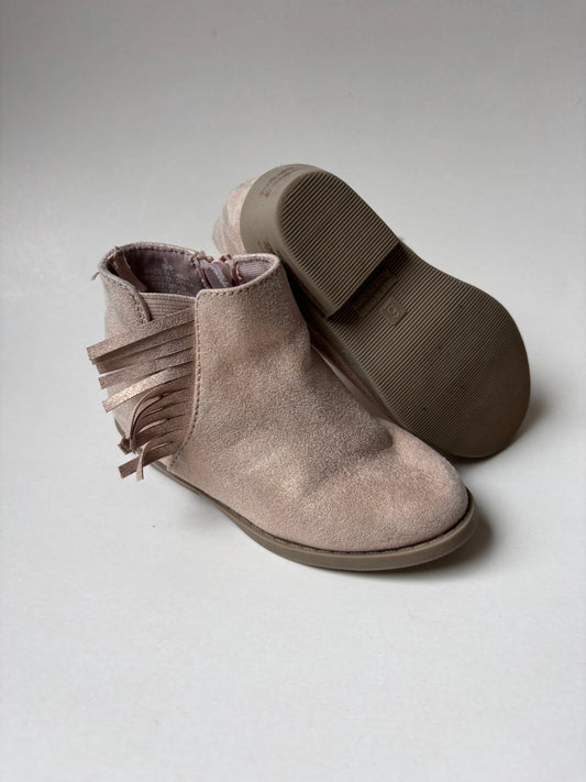 Sparkly Pink Tassel Booties