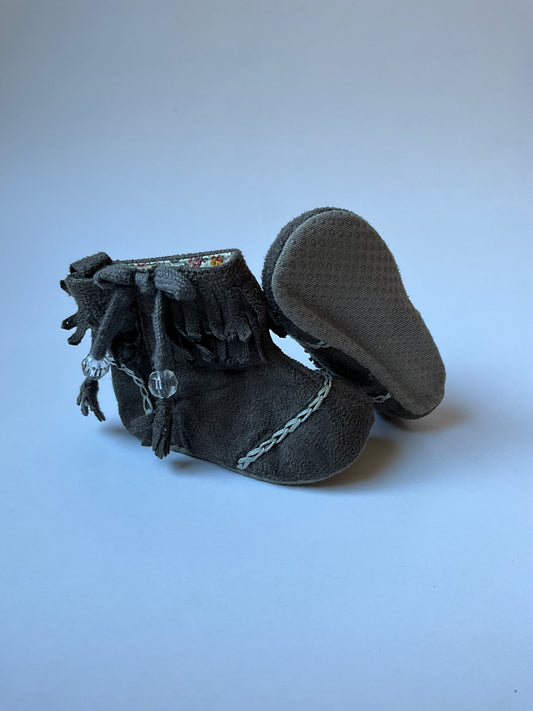 Suede Tassle Booties