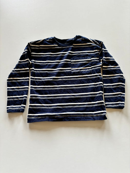Navy Striped Pocket Shirt